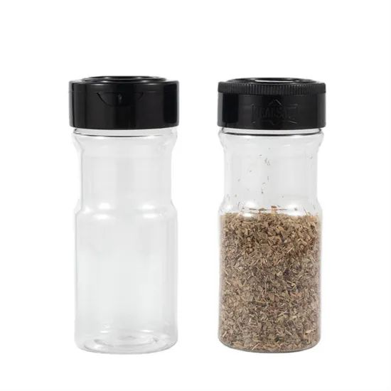 Home Kitchens and Restaurant Tables Food Grade Plastic Salt Spice Jars with Lid