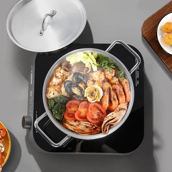 Home and Kitchen Uncoated Cooking Set Cast Granite Aluminum Soup Pots 7 Pieces Aluminum Cookware Set