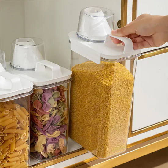 Airtight Food Storage Containers Grain Cereal Food Dispenser Plastic Kitchen Dry Food Storage Cans