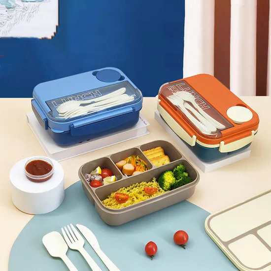 Leakproof BPA Free Plastic Tritan School Bento Box Compartment Children Kids Bento Lunch Box