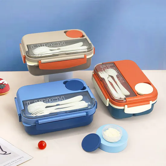 Leakproof BPA Free Plastic Tritan School Bento Box Compartment Children Kids Bento Lunch Box