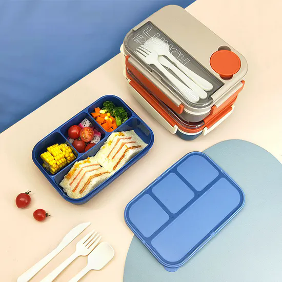 Leakproof BPA Free Plastic Tritan School Bento Box Compartment Children Kids Bento Lunch Box