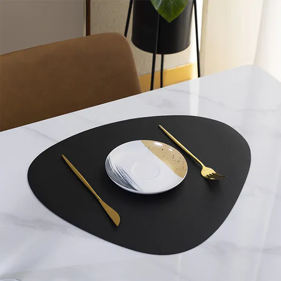 Table Mat Waterproof Oil Resistant Leather Place Mats for Dining Table Luxury Heat Insulation Placemats