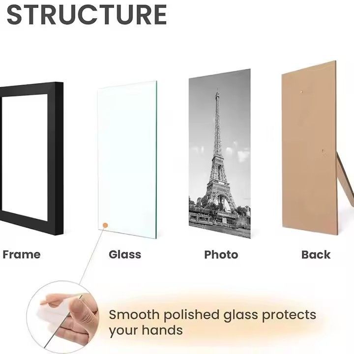 Home Decoration Rectangle square Solid Wood Picture Frame Wholesale 10pcs Set 6 7 8 10 Inch Photo Frame