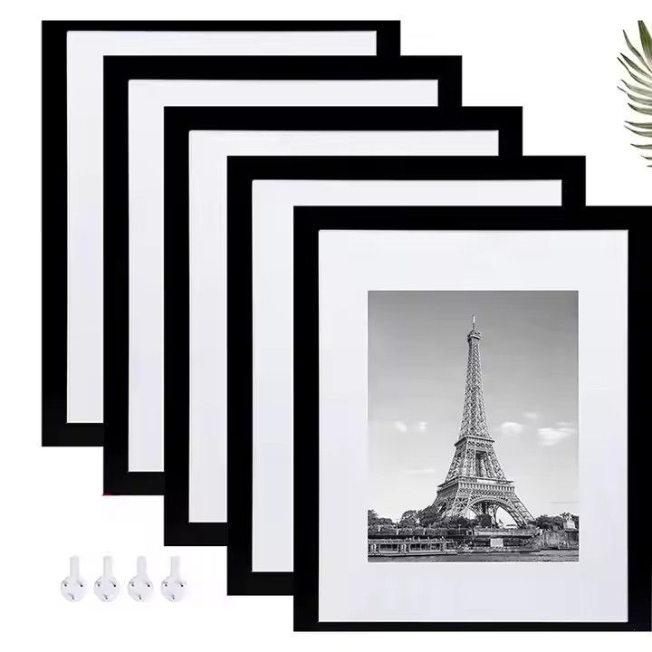 Solid Wood Photo Frame Home Decoration Tabletop Wall Hanging Rustic Black Picture Frame