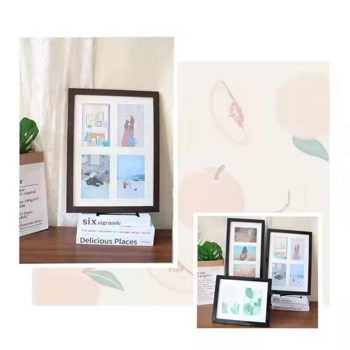 Simple Creative Grid Family Photo Hanging Collage Pvc Frames Photo Frame for Wall Mounting or Tabletop