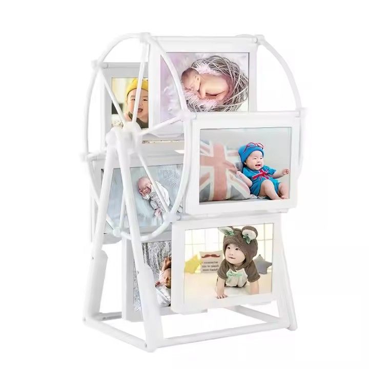 Memorial Frame Home Art Decor Rotating Ferris Wheel Photo Frame Standing 5 Inch Wedding Children Rotating Photo Frame