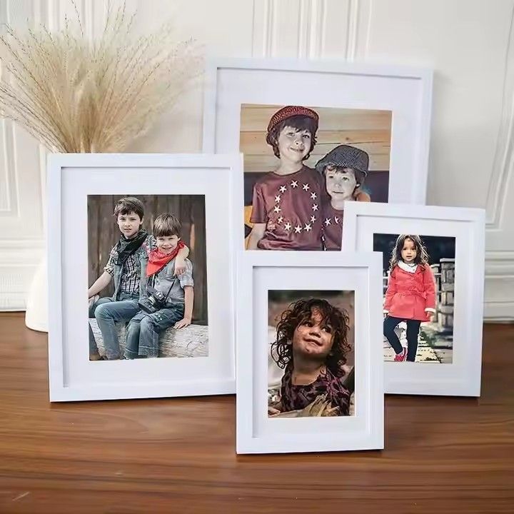 White Picture Frames Home Wall Decor Combination Rectangular Plastic Pvc Picture Frame Photo Frame for Desktop