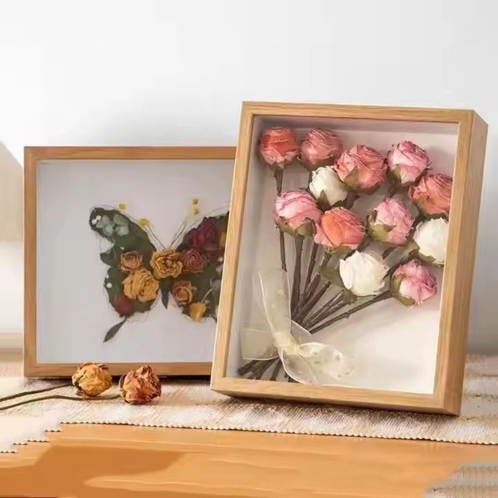 3d Deep Art Picture Frame Box Display Wood MDF Shadow Box Dried Flower Photo Frame A4 A3