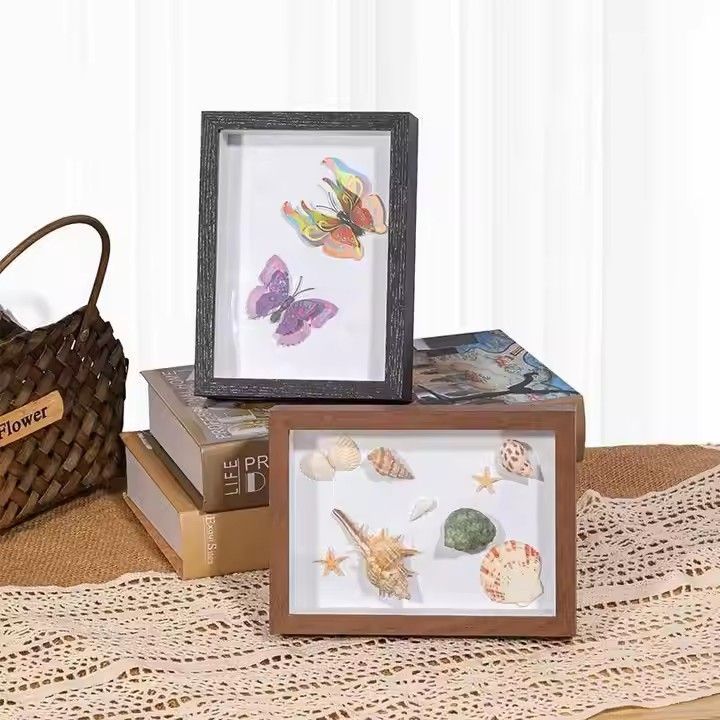 3d Deep Art Picture Frame Box Display Wood MDF Shadow Box Dried Flower Photo Frame A4 A3