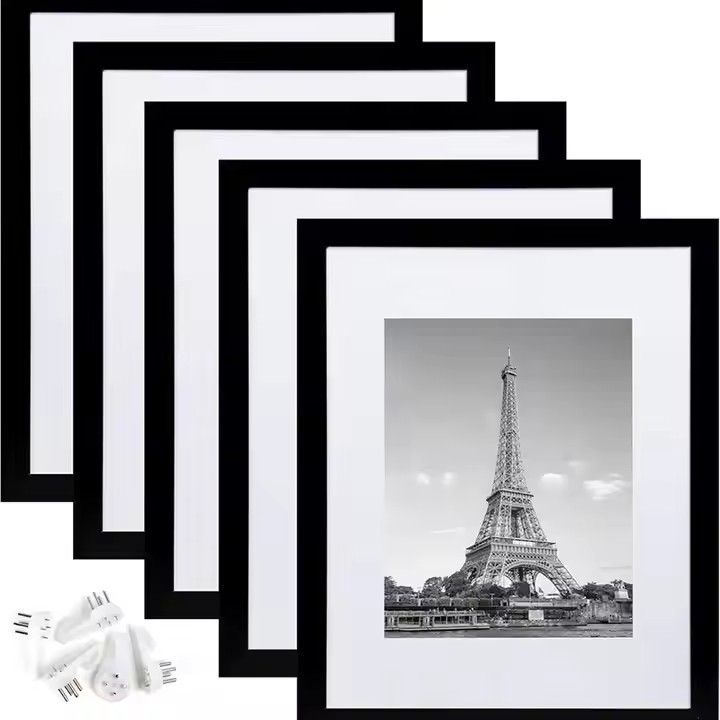 Custom Ps Picture Frame Set of 5 Tabletop Decoration White Black Gold Plastic Photo Picture Frame