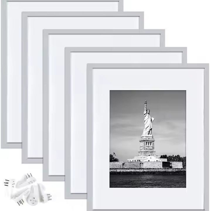 Custom Ps Picture Frame Set of 5 Tabletop Decoration White Black Gold Plastic Photo Picture Frame