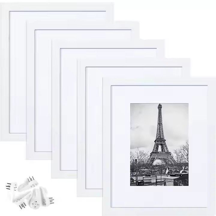 Custom Ps Picture Frame Set of 5 Tabletop Decoration White Black Gold Plastic Photo Picture Frame