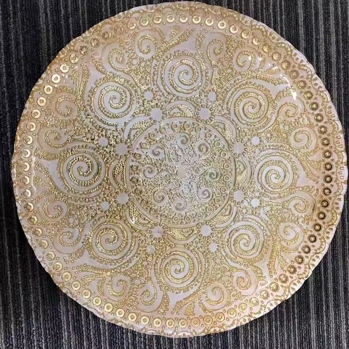 Hot Sale Antique Eco-friendly Wedding Party Gold Charger Plates