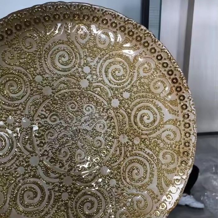 Hot Sale Antique Eco-friendly Wedding Party Gold Charger Plates