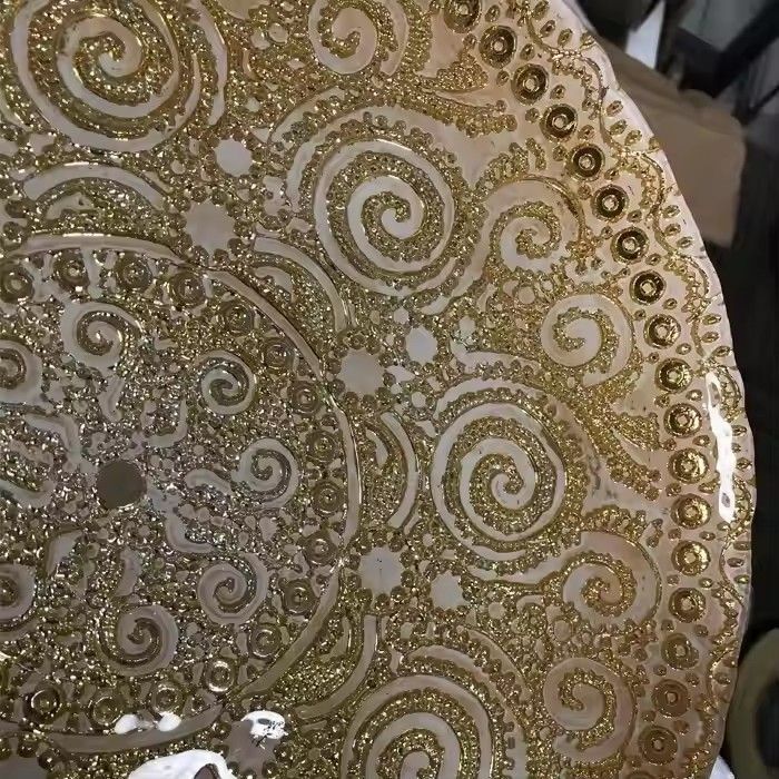 Hot Sale Antique Eco-friendly Wedding Party Gold Charger Plates