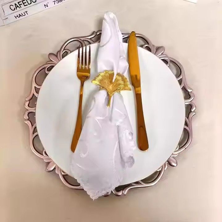 Factory Wholesale Brown Plastic Charger Plates for Wedding Cheap Price