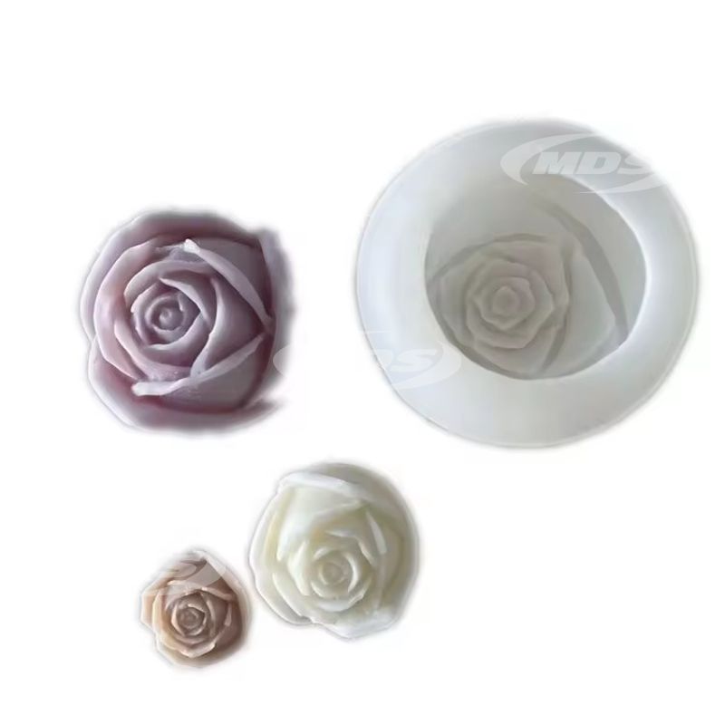 Wholesale Baking Mousse Cake Mould Rose Flower Molds for Candle Making 3D Silicone Candle Molds