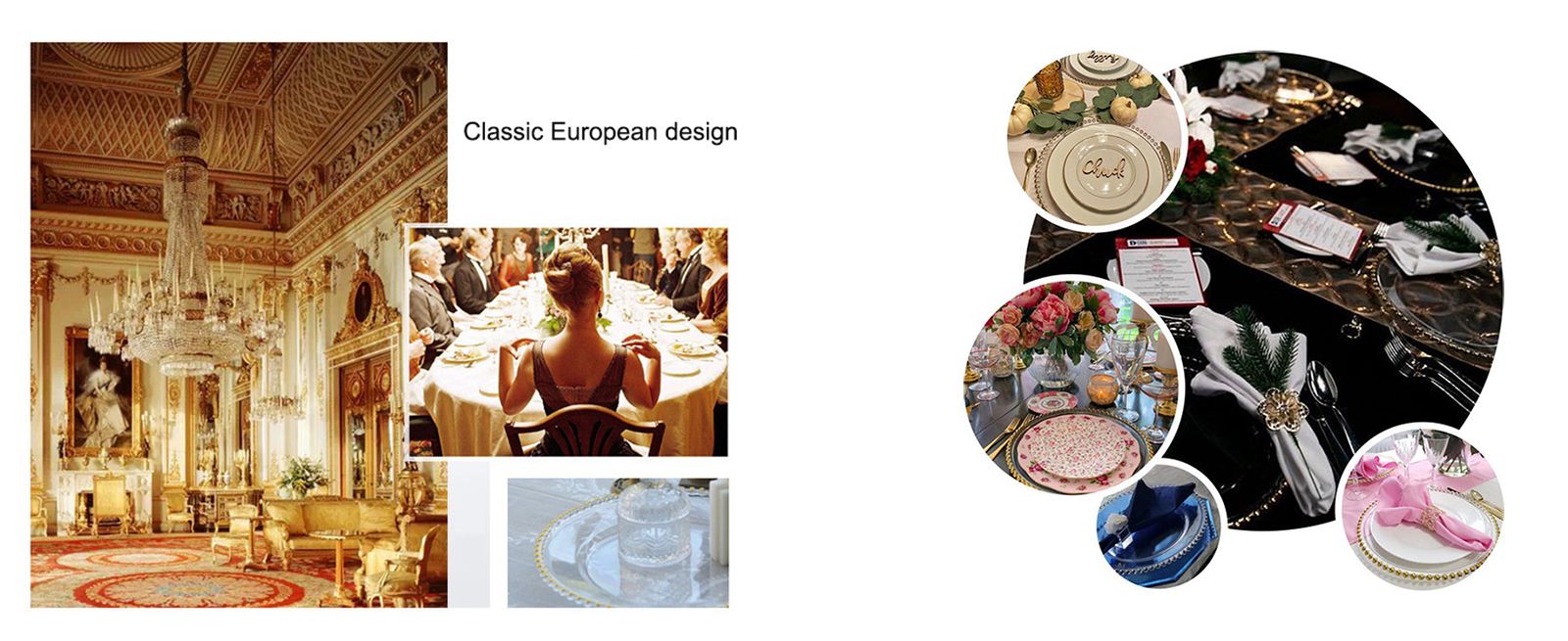 Decorative disposable plastic dinner plates