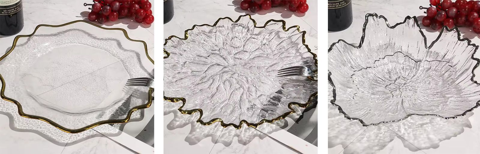 Glass Plates presentation The Decorative Reef Charger