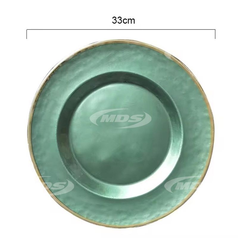 13inch gold rim glass Charger Plates